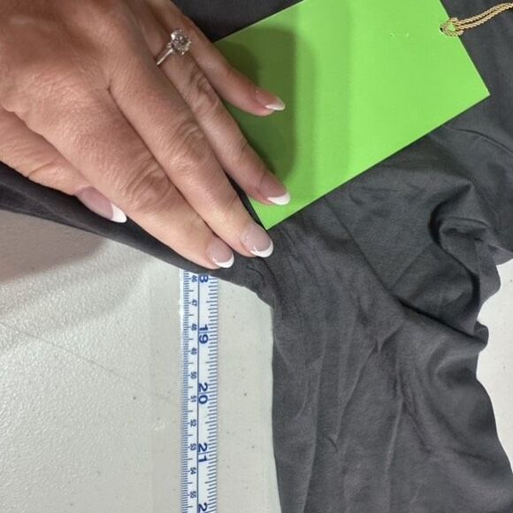 NWT‎ Logo Lori Goldstein Instant Chic Gray 3/4 Sleeve Cotton Shirt Size M Basic - Picture 3 of 8